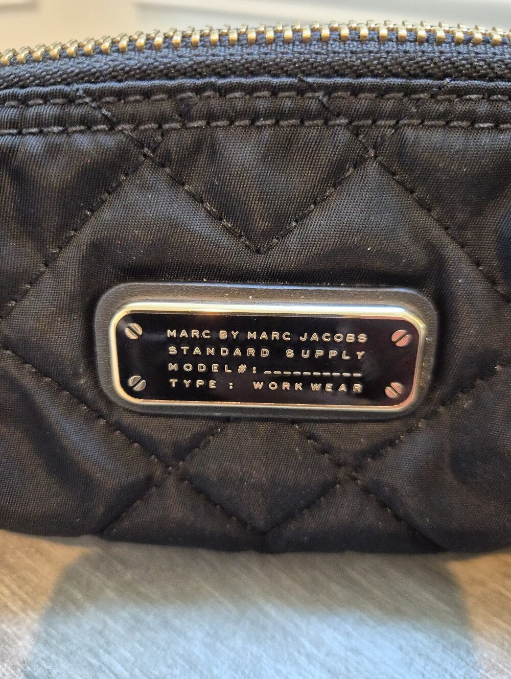 Black Quilted Nylon Cosmetic Pouch by Marc Jacobs - Picture 2 of 7